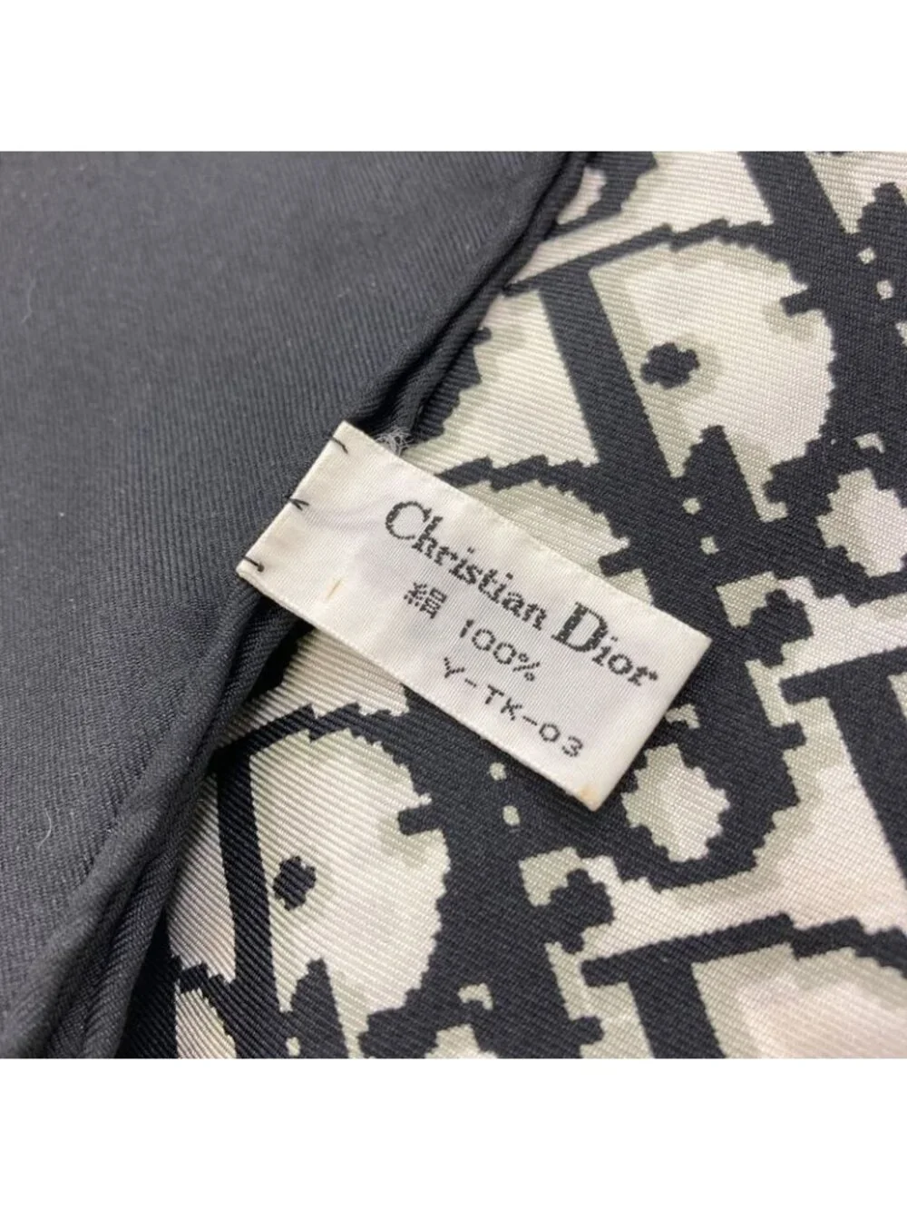 ★SOLD★ Dior Trotter Pattern Scarf Silk - Picture 5 of 11